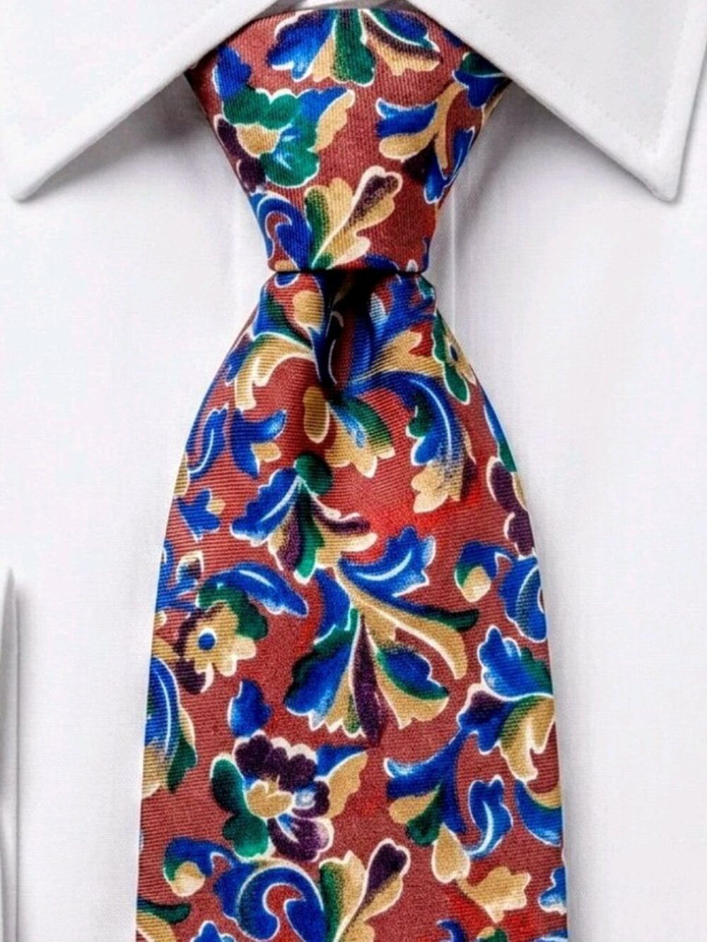 RARE! 1970s CHRISTIAN DIOR MONSIEUR WPL 125 Italy Silk Ornate Floral Paisley Tie